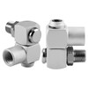 4pcs/Set Aluminum 1/4" Universal 360 Swivel Air Hose Connector Adapter