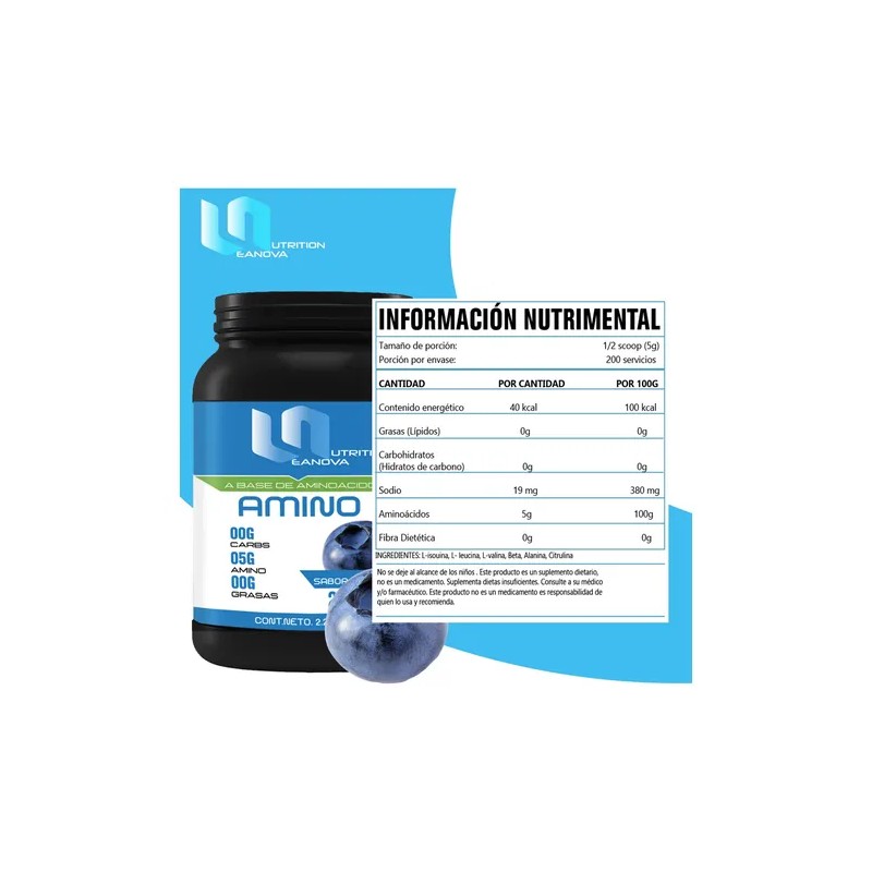 Suplemento Aminoácidos Leanova Nutrition 1kg Varios Sabores