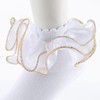 Yepami Big Girls Lace Socks Shimmering Cute Ruffle Comfortable Frilly