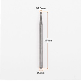 sourcing map 30pcs Diamond Grinding Burrs Carving Bits 1.5mm Ball Shape Head Mounted Point 1/8 Shank for Rotary Tool