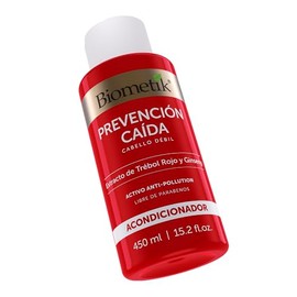 Biometik, Acondicionador Prevención Caída, Fortalece el cabello, Extracto de Trébol rojo y Ginseng, 450 ml