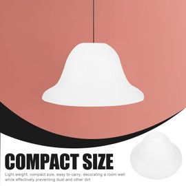 TEHAUX 2pcs Plastic Light Shade, Light Bulb Shade Unique Horseshoe Lamp Shapde Replacement Umbrella Shaped Lampshade Replacement Set for Chandelier - 19X19X10.5cm/7.47X7.47X4.13in