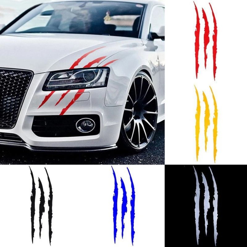 Monster 1/2pcs Auto Car Sticker Monster Claw Scratch Stripe Marks
