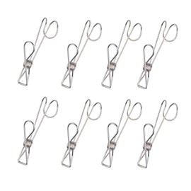 FIN-697 Fine Hooks, Clothespins, Storage, Pinch Hooks, Can Be Sandwiched and Hanged, Set of 8