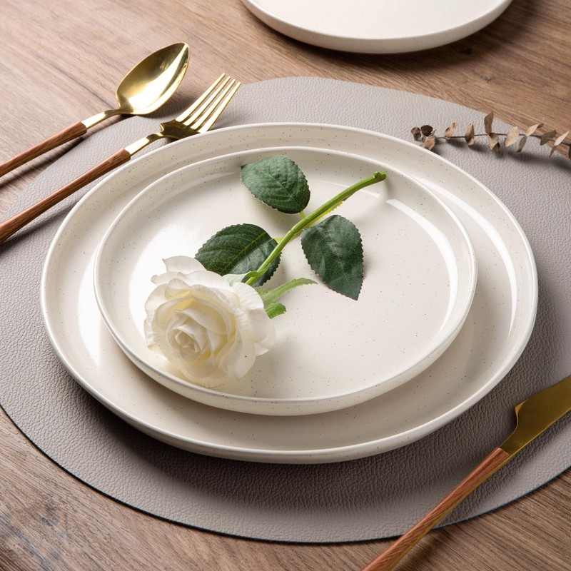 AmorArc Ceramic Dinnerware Sets for 4, 12 Pieces Handpainted Plates