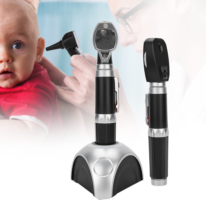 Rechargeable Fiber Optic Ophthalmoscope Otoscope Ear Eye Examination Devices Tool