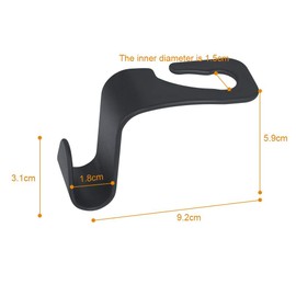 URAQT Auto Hooks, 6 pack Car Storage Hooks Back Seat Headrest Hanger, Universal Car Handbag Hooks, Multifunctional Heavy Duty Storage Hooks for Auto Backseat