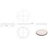 Round Diameter 120 mm with Bevel, Thickness 6 mm, Ground