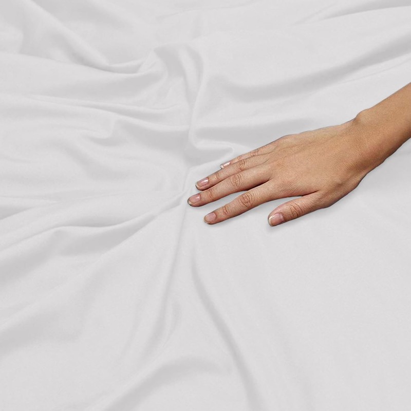 Oxford Homeware White King Size Fitted Sheets -100% Brushed Microfibre