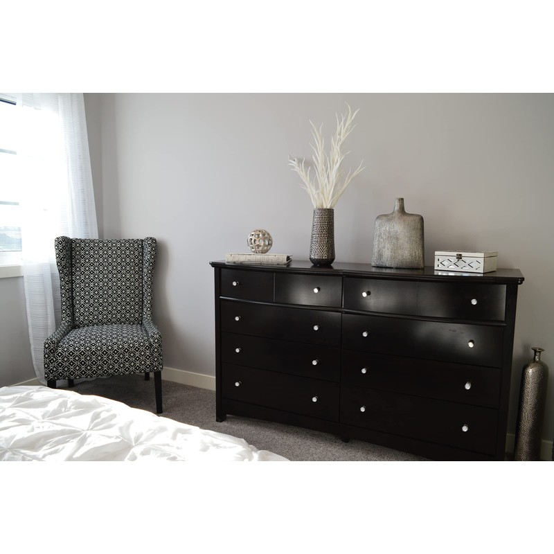 KUMGROT 10pcs Mini Crystal Knobs Cabinet Drawer Pull Jewelry Box