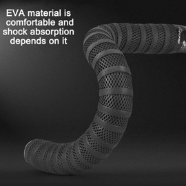 SPG5-BK Bicycle Bar Tape Drop Handlebar Tape Road Bike End Plug EVA Left and Right Set Black