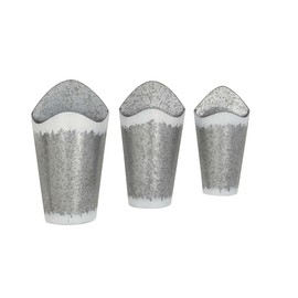 Deco 79 94671 Wall Planter, Gray/White