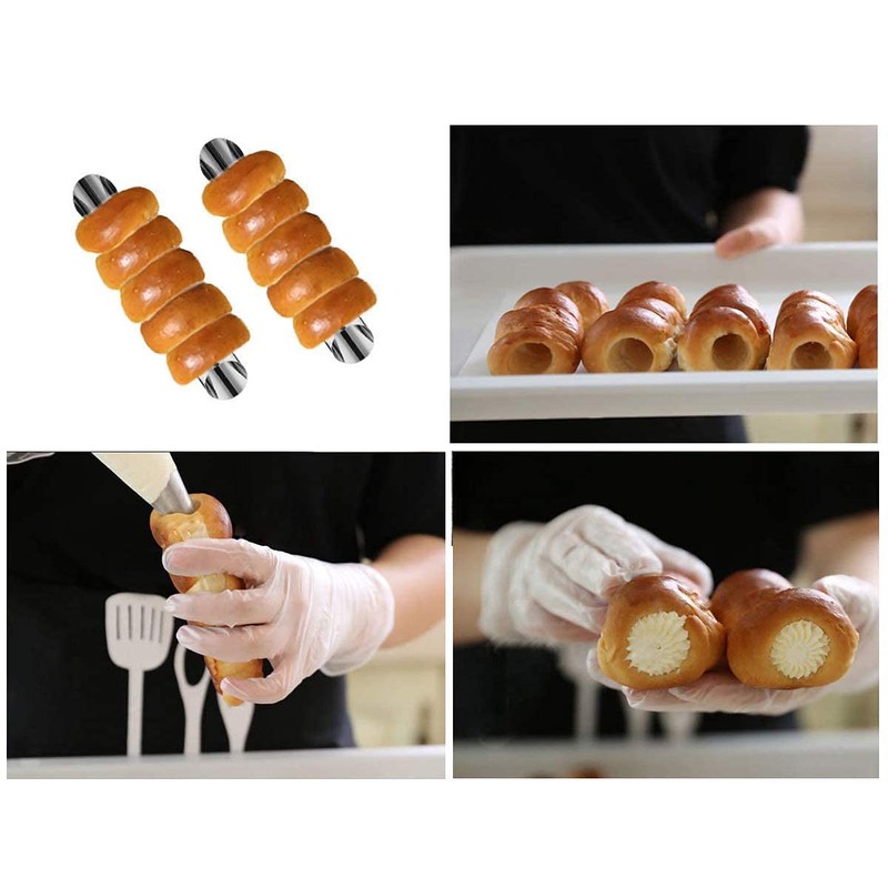 AMBESTAR Cream Horn Molds, 16 Pack 5 Inch Pastry Roll