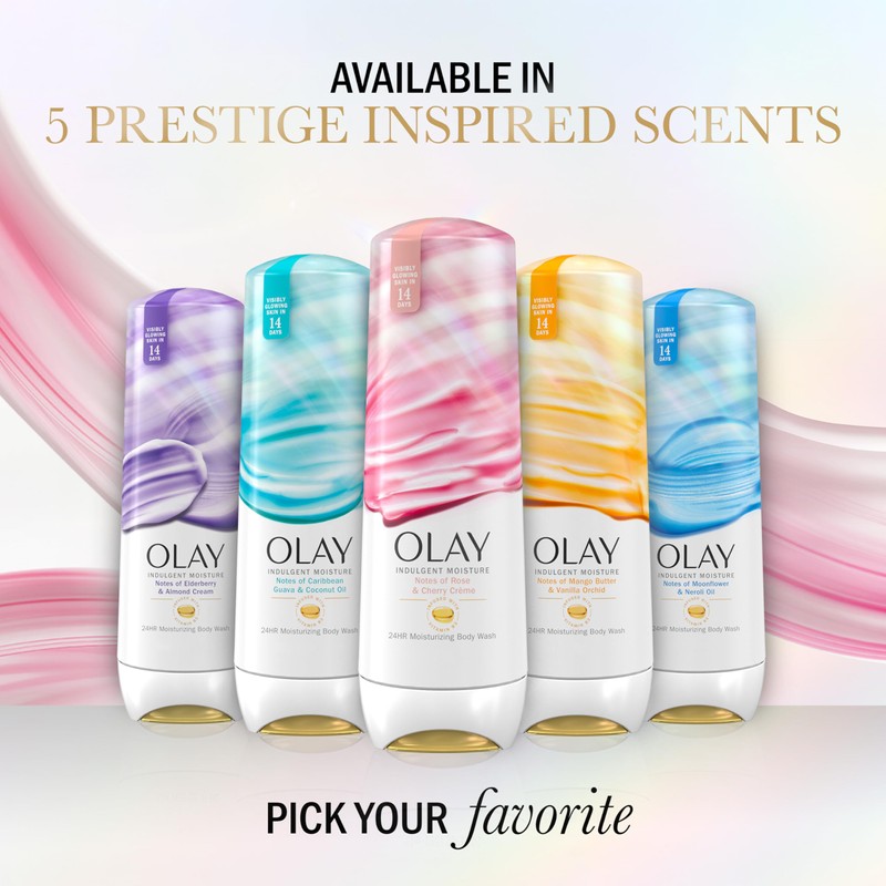 Olay Body Wash for Women, Indulgent Moisture, 24hr Moisturizing &