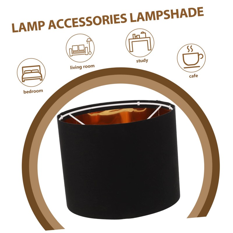 GRIRIW Round Linen Fabric Pendant Lamp Shade Decorative Lampshade for