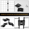 Tcevily 50 Pcs Gridwall Joining Clips Black Wire Grid Panel