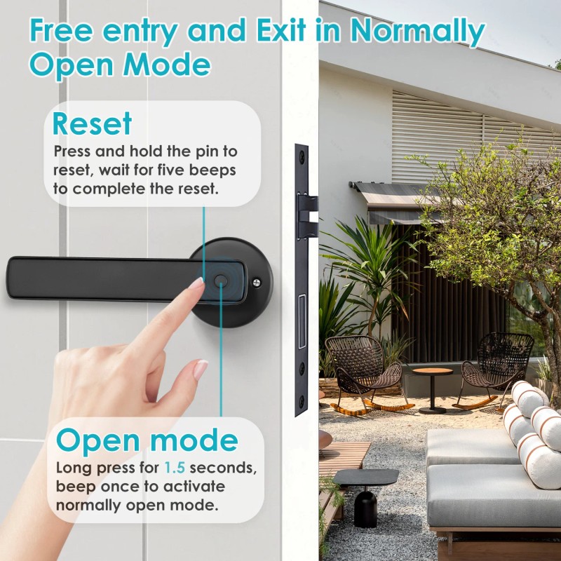 Double Row Digital Display Smart Door Lock App Control Aluminum