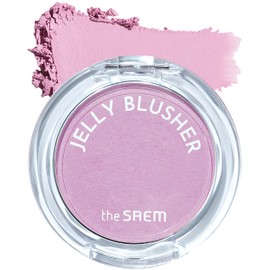 THESAEM Jelly Blusher - PP01 Milky Mauve Fresh Purple - Korean Watercolor Blush Cushion Velvet Finish - Long-Lasting Vibrant Cheek Color with Smooth Blending Formula, 0.21oz