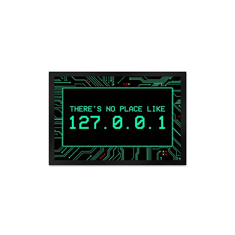 trendaffe Localhost Doormat with IP Address 127.0.0.1 in Turquoise -
