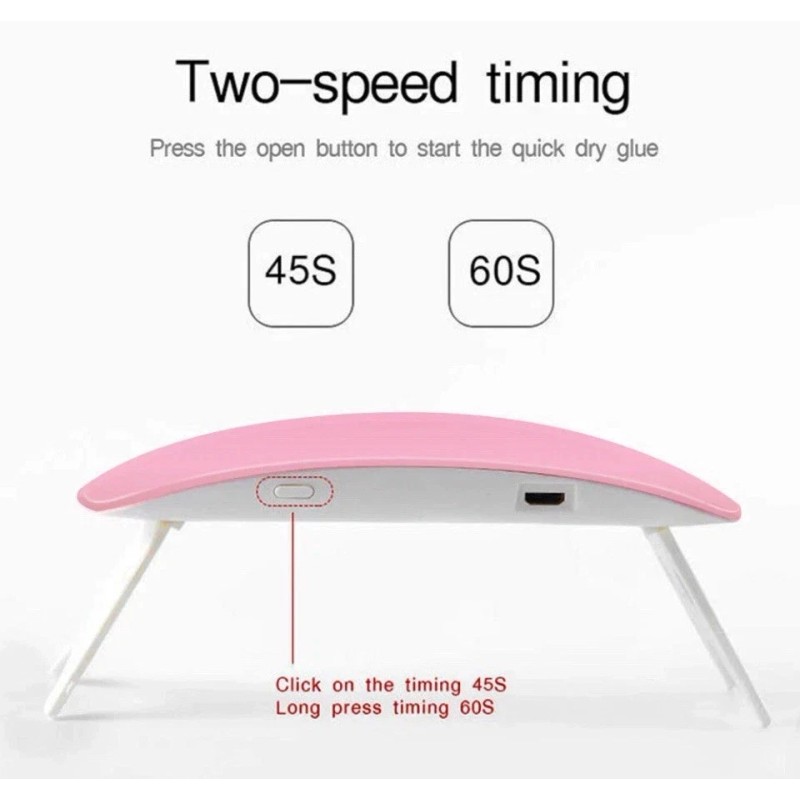 Unbranded Mini UV LED Lamp 6W Portable USB Charging Gel