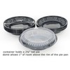9 Inch Low Dome Plastic Disposable/Reusable Pie Carrier #WJ40 (40)