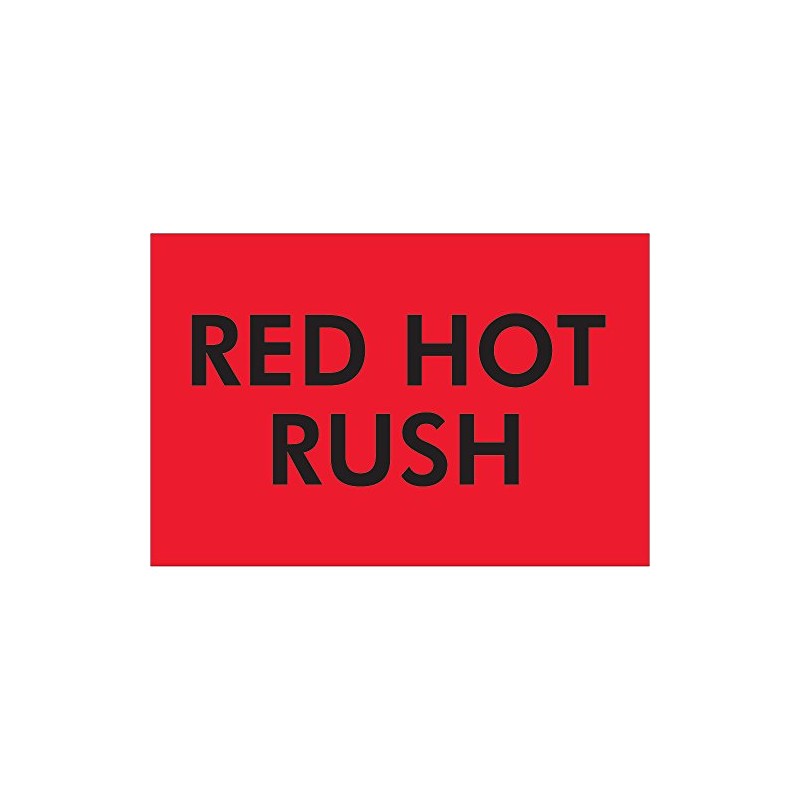 Generic DL3631"Hot Rush" Labels, 2" x 3", Fluorescent Red