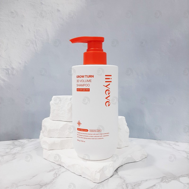 Lilive Growturn 3D Volume Hair Loss Shampoo 500ml+500ml Large Capacity