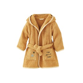Vertbaudet Lion Baby Bathrobe, mustard yellow