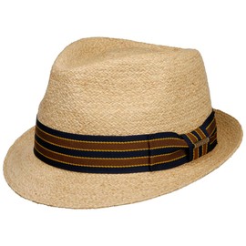 Stetson Yescott Trilby Straw Hat - Natural Colour Hat - Plain Summer Hat with UV Protection 40 - Spring/Summer - Men and Women, natural