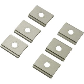 YakAttack FeelFree UniTrack - Adaptador de Aluminio para Kayak, Paquete de 6, Solo Placas adaptadoras (AAP-1012-6)