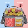 FlowFly Insulated Lunch Bag Adult Lunch Box Large Tote Double