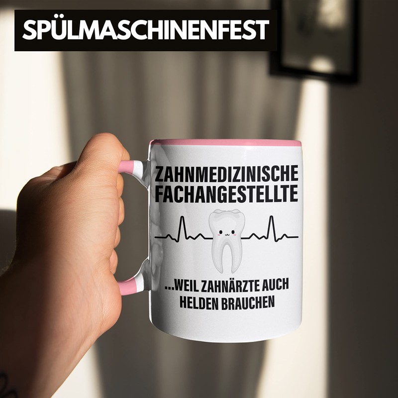 Trendation - Zahnmedizinische Fachangestellte Tasse Geschenk Lustig Zahnarzt Damen Kollegin