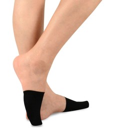 Fashion Liner Half Socks for Women Seamless Nylon Toe Topper Non-Slip 5-Pair (Women-5Pair, Pale Beige-Black)