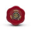 DOJA Barcelona Gate Valve, Safety Stopcock, Red Handle, Brass, Pack