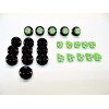 Lumiglow 15 Green 4 LEDs Lights Bulbs 1/2" Sockets Side