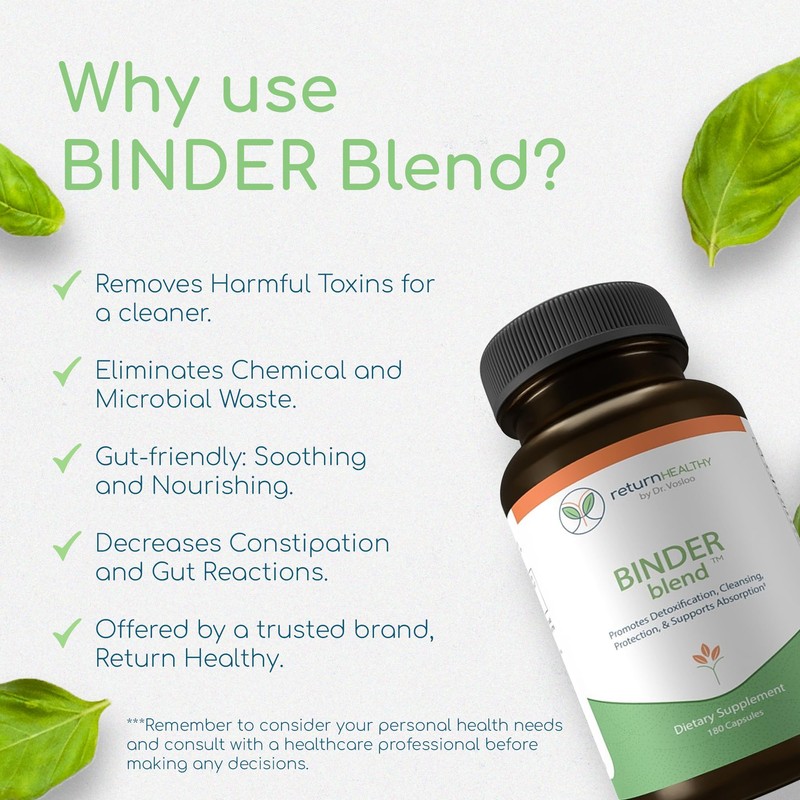 Binder Blend - Toxin Binder Supplement, Detox Capsules for a