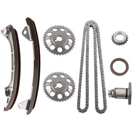 WEDOAUTO Timing Chain Kit Fit For Pontiac Vibe 2003-2006, For Toyota Celica 2000-2005, For Corolla 2005-2006, For Matrix 2003-2006 1.8L L4 Replace# TK916 TK916 TKTY315A ETCK0131 170-2400 AW9405