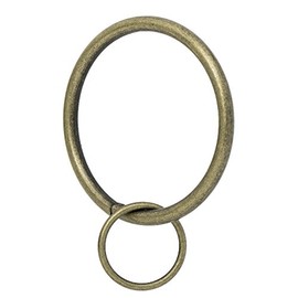 Ivilon Drapery Eyelet Curtain Rings - 2" Ring Loop for Hook Pins, Set of 14 - Antique Brass