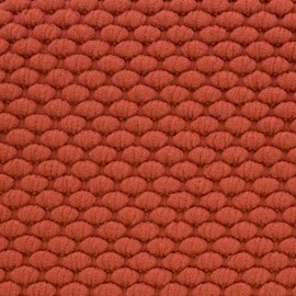 Sweet Home Collection Chair Cushion Memory Foam Pads Honeycomb Pattern Slip Non Skid Rubber Back Rounded Square 16" x 16" Seat Cover, 6 Pack, Rust