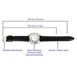 MISTIC COOL Talking Atomic Watch with Clear, Loud Voice | Large Number Timepiece | Atomic Wrist Watch for the Visually Impaired | Men & Women’s Accessible Watches.