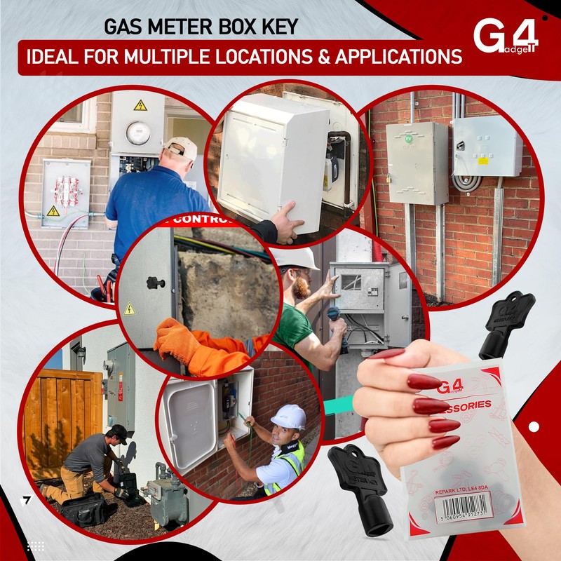G4GADGET 2 Pack Heavy Duty Gas Meter Box Key –