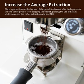 watchget 55mm Espresso Paper Filter - 58mm Bottom Paper Filter Coffee Paper Filter Coffee Puck Screen Portafilter Paper Filters Fit 58mm Bottom Portafilter Basket Espresso Machine, 1000 Pieces