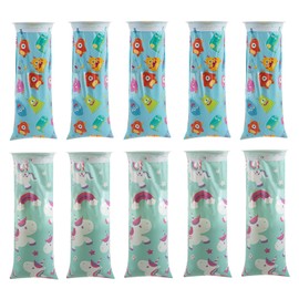 Biluer Pack of 16 Burp Bags, Chewing Bags, Car Poop Bags with Ring, for Children and Adults, Burp Bags for Nausea and Vomiting in the Car and On the Go 1500 ml Disposable Bags (Cartoon Style) (B)