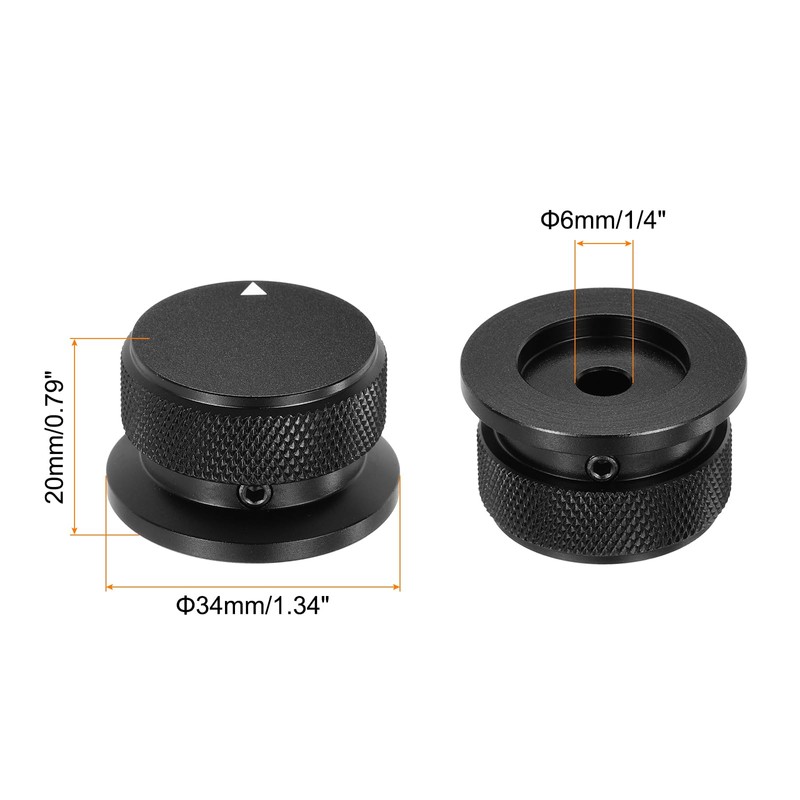 MECCANIXITY 1 Pcs Aluminium Potentiometer Knobs, 1/4" (6mm) Universal Volume