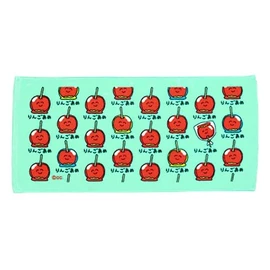 Oekaki-san Series Face Towel, Apple Ame-san, 100% Cotton