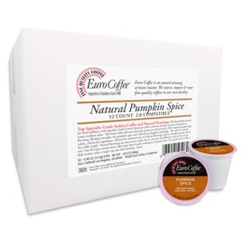 Euro Coffee Single-Serve K-Cup Keurig 2.0 Compatible (Natural Pumpkin Spice, 52 count)