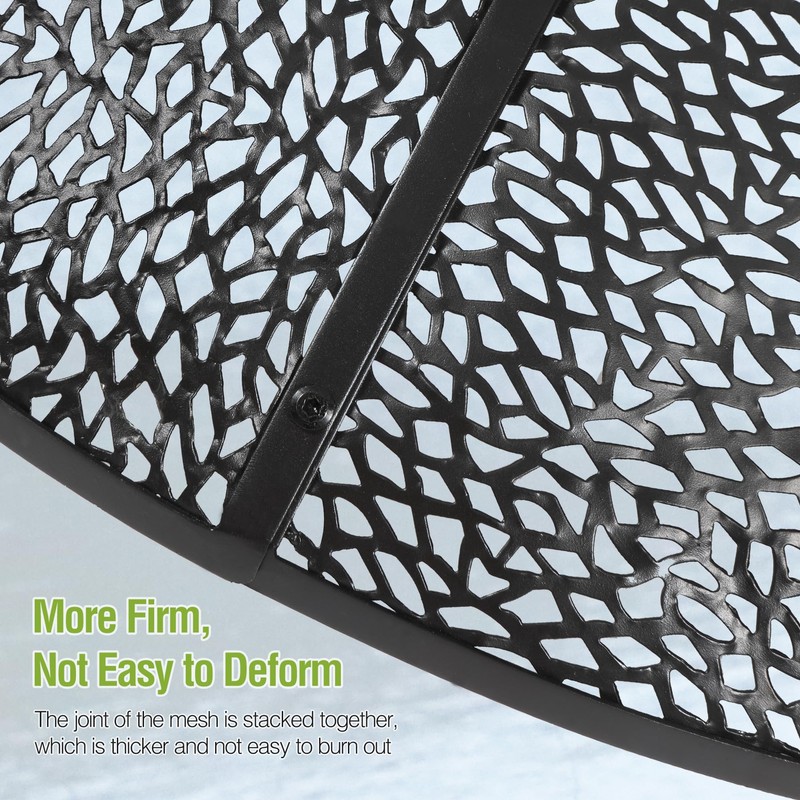 REDCAMP 36Inch Fire Pit Spark Screen, Collapsible Fire Pit Screen