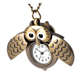 SAFIGLE 1pc Owl Pocket Watch Owl Charm Pocket Watch Key Vintage