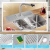 Sink Faucet Mat with Slope for Self Draining Silicone Sink