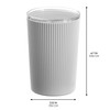 iDesign Small Bathroom Storage-Gray/Clear Fluted Canister